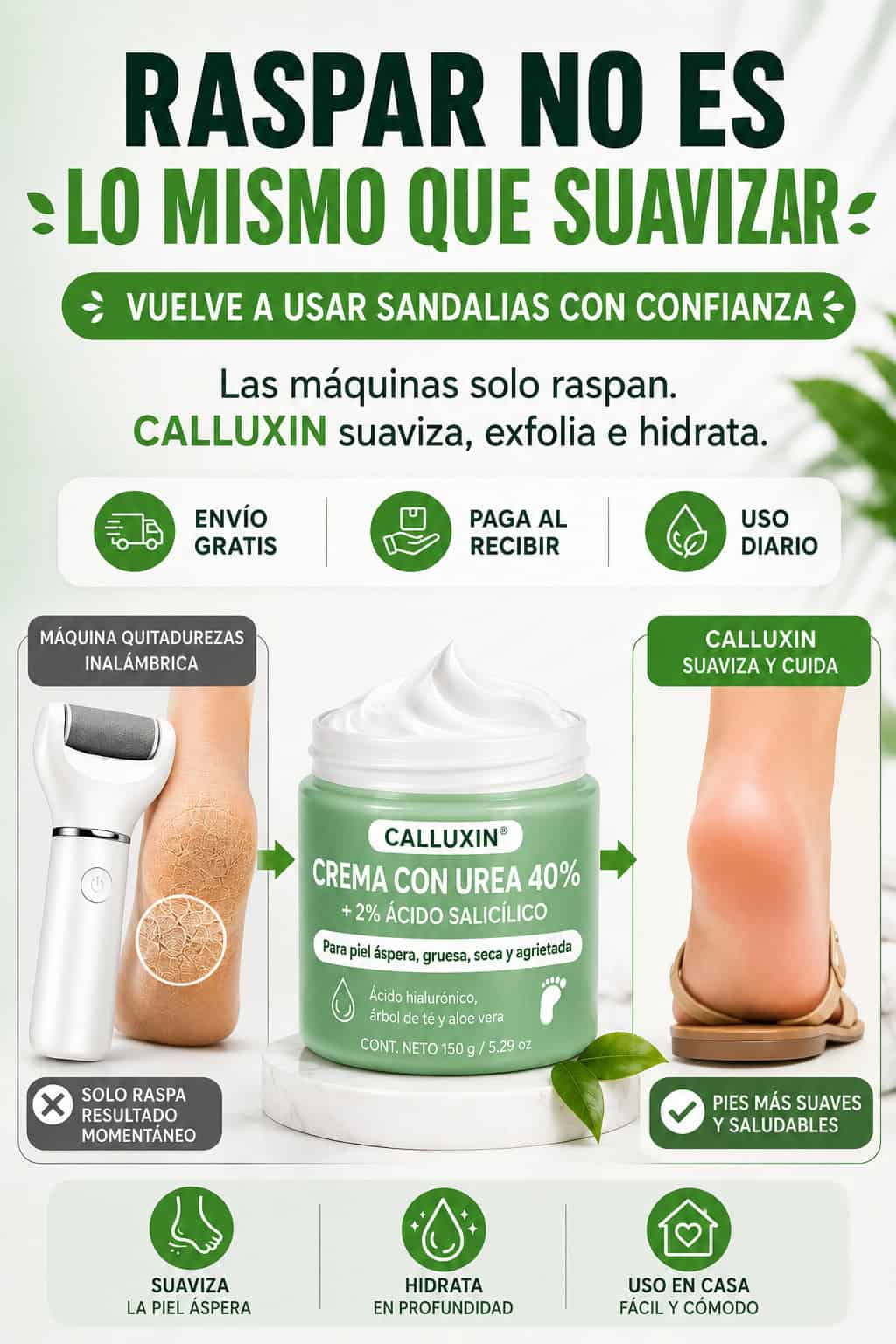 Crema para Callos CALLUXIN - Raspar no es lo mismo que suavizar